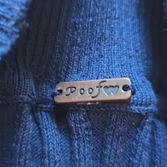 Poof, Ribbed Knit Bodycon Tunic Top, EUC, Navy & Olive, Women's S - Picture 3 of 11